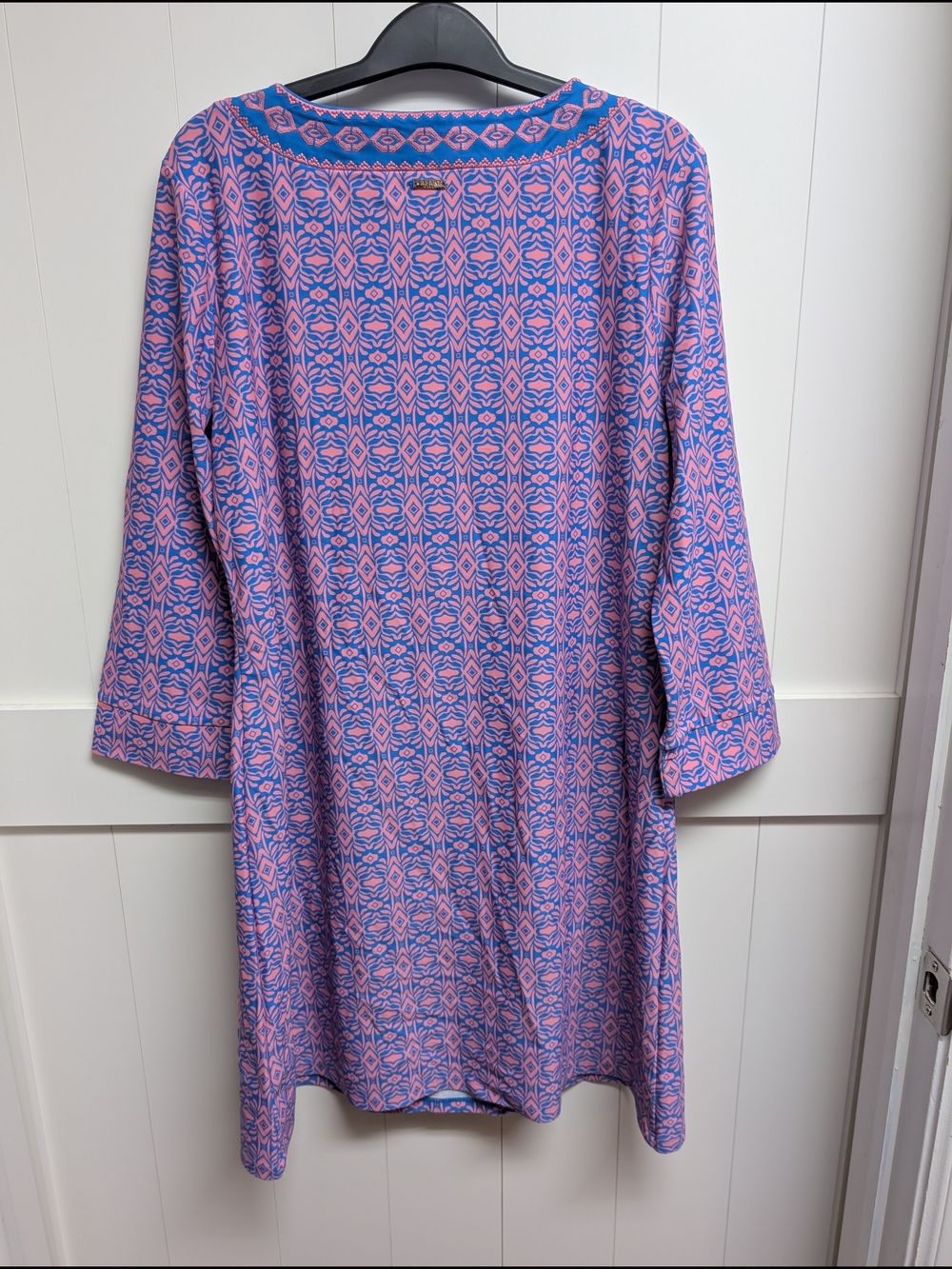 Cabana Life & Talbots Pink & Blue Printed Swim Cover-Up Tunic Dress - Picture 5 of 5